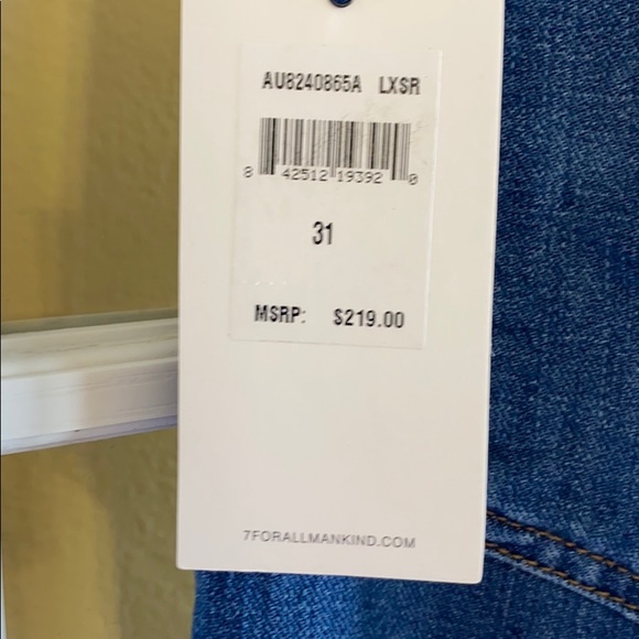 7 For All Mankind Ali Cropped Flare Jeans 31 - Picture 6 of 9